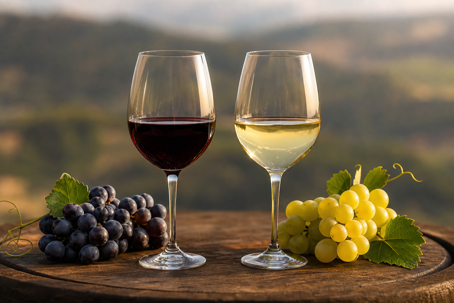 Rotwein versus Weißwein: die Unterschiede